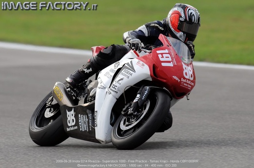 2009-09-26 Imola 0214 Rivazza - Superstock 1000 - Free Practice - Tomas Krajci - Honda CBR1000RR